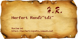 Herfert Renátó névjegykártya